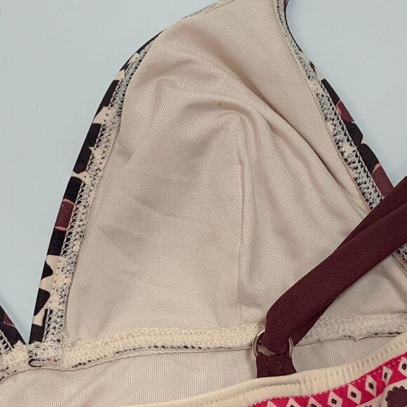 Kate Spade Women's Floral Tile Triangle One Piece Swimsuit Multi-Color Size XS - Picture 5 of 7